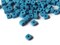 125 5mm Blue Square Beads Small Cube Beads Vintage Plastic Spacer Beads